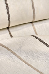 1 Yard Warm Latte Herringbone Stripe Linen Durable Craft Fabric 54" Width