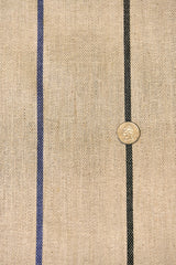 1 Yard Classic Navy Herringbone Stripe Linen Soft Apparel Fabric 54" Width
