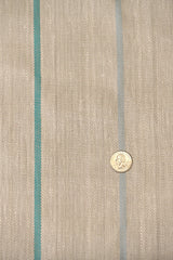 1 Yard Linen Novelty Herringbone Yarn Dyed Stripe Fabric Softened Color Ocean 54" Width