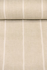 1 Yard Snow White Herringbone Stripe Linen Soft Home Decor Fabric 54" Width