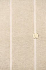 1 Yard Snow White Herringbone Stripe Linen Soft Home Decor Fabric 54" Width