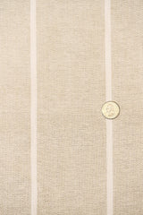 1 Yard Linen Novelty Herringbone Yarn Dyed Stripe Fabric Softened Color Snow 54" Width