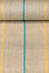 1 Yard Serene Spa Herringbone Stripe Linen Natural Sewing Fabric 54" Width