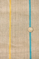 1 Yard Serene Spa Herringbone Stripe Linen Natural Sewing Fabric 54" Width