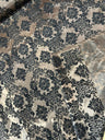1 Yard Ornate Damask Flocking Taffeta Fabric for Distinctive Decor 58" Width