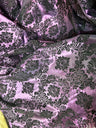 1 Yard Damask Flocking Taffeta Fabric Elegant Velvet Pattern 58 Inches Wide