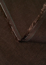 1 Yard Dark Chocolate Pure Linen Fabric, Stone Washed 5.5 oz Midweight 54 Inches