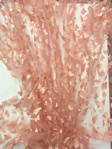3D Butterflies Dusty Rose Polyester Mesh Fabric - Dusty Rose Butterflies, 54" Width (1 Yard)