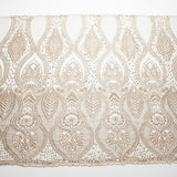 1 Yard Luxurious Beaded & Sequined Embroidered Lace Fabric 50/52" Wide