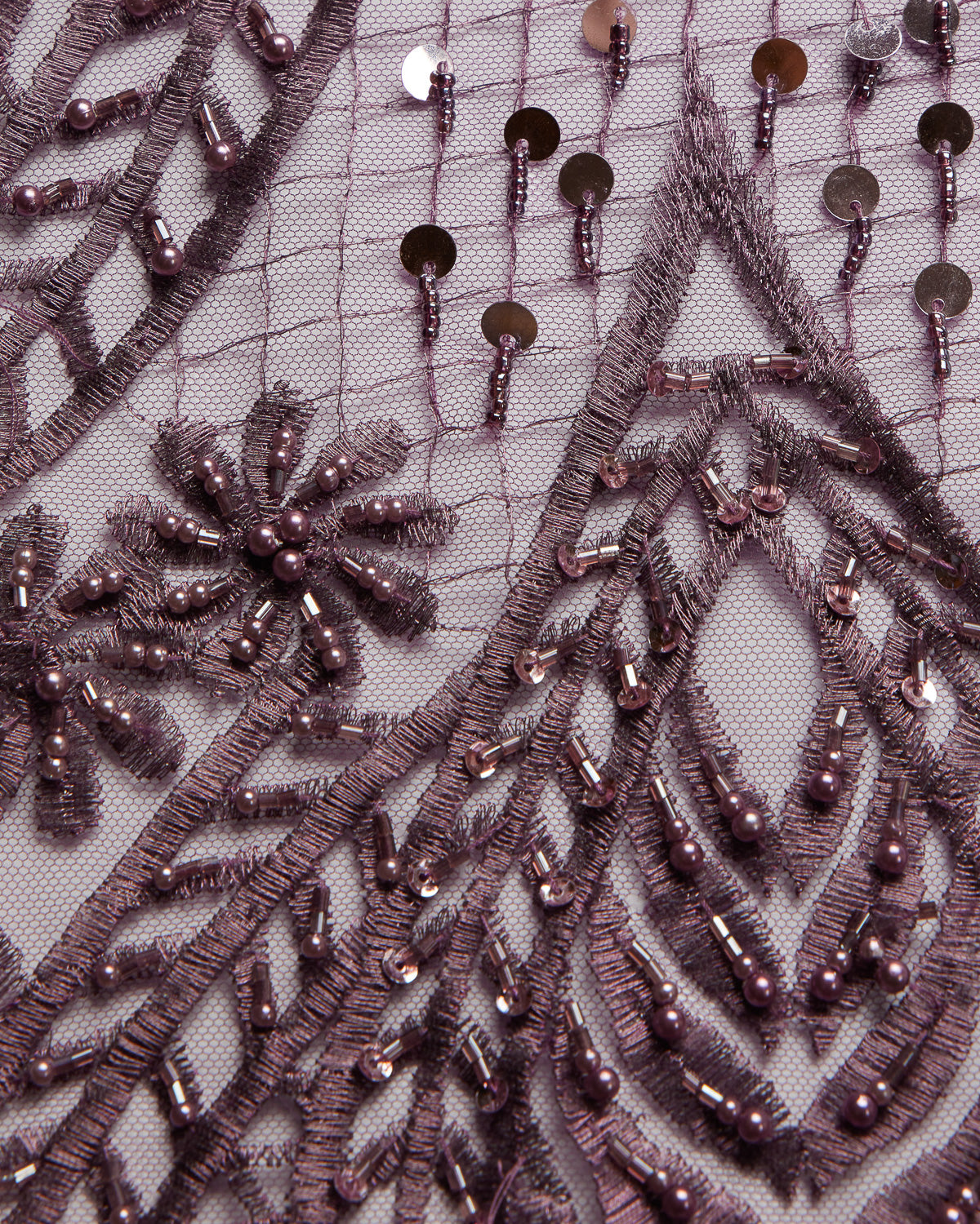 1 Yard Sophisticated Embroidered Beaded Sequined Lace Fabric 50/52" Wide Polyester for Wedding & Couture