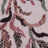 1 Yard Embroidered Lace Fabric Beaded, Sequined with Amazing Rich Design 50/52" Wide