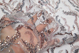 1 Yard Embroidered Lace Fabric Beaded, Sequined with Amazing Rich Design 50/52" Wide
