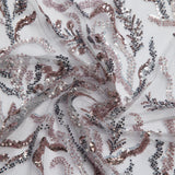 1 Yard Embroidered Lace Fabric Beaded & Sequined with Rich Design, 50/52" Wide