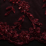 1 Yard 50/52" Wide 100% Polyester Embroidered Beaded & Sequined Lace Fabric