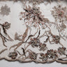1 Yard Embroidered Beaded Lace Fabric with Sequins & Floral Pattern 50/52" Wide 100% Polyester