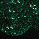 1 Yard Embroidered Beaded Sequined Lace Fabric with Intricate Pattern 50/52" Wide 100% Polyester Bridal & Gown Mesh