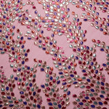1 Yard Intricate Embroidered Beaded & Sequined Lace Fabric, 100% Polyester, 50/52” Wide