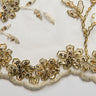 1 Yard 50/52" Wide 100% Polyester Embroidered Beaded & Sequined Lace Fabric