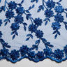 1 Yard 50/52" Wide Embroidered Beaded Sequined Lace Fabric with Genteel Floral Pattern Polyester