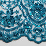 1 Yard 50/52" Wide Polyester for Wedding & Evening Gowns Embroidered Beaded Sequined Lace Fabric