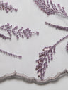 1 Yard Embroidered Beaded & Sequined Lace Fabric with Floral Pattern, 50/52" Wide 100% Polyester