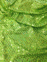 Shiny Diamond Faux Sequins Glitter Waves Polyester Spandex Fabric - Black/Teal, Green, Purple, Fuchsia, Red, Diamond Pattern, 58-60" Width