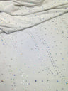 Polyester Knit Jersey Fabric - 3Mm Silver Hologram Circle, Light Weight, 58"-60" Wide