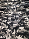 Mini Camouflage Pattern Matte Foil Nylon Spandex Fabric - Black/Silver, Neon Fuchsia, Neon Turquoise, Neon Lime Green, 58"-60" Width