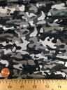 Mini Camouflage Pattern Matte Foil Nylon Spandex Fabric - Black/Silver, Neon Fuchsia, Neon Turquoise, Neon Lime Green, 58"-60" Width