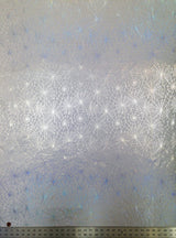 Silver iridescent spiderweb nylon spandex fabric, 58-60 inch wide material for costumes and sewing projects