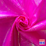 Snake Skin Hologram Nylon Spandex Fabric - White, Lime, Fuchsia, Mauve, Multi, 58/60" Wide
