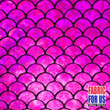 Mermaid Fish Scale Holographic Reflective Stretch Nylon Spandex Fabric - Red, Green, Royal, Fuchsia, Black, Silver, Gold, Turquoise, 58/60" Width