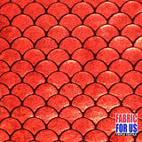 Mermaid Fish Scale Holographic Reflective Stretch Nylon Spandex Fabric - Red, Green, Royal, Fuchsia, Black, Silver, Gold, Turquoise, 58/60" Width