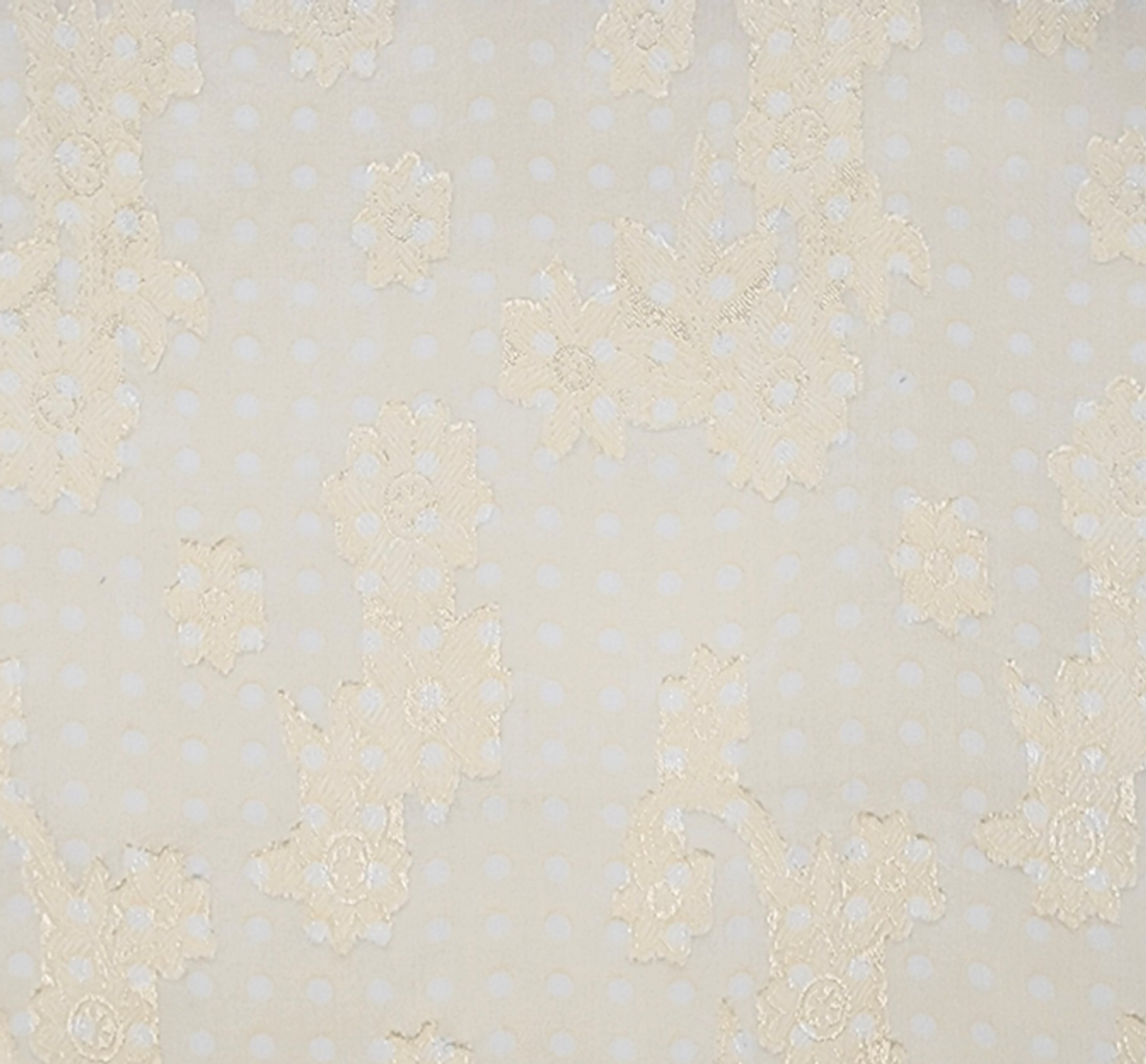 1 Yard Banana Floral Jacquard Chiffon Fabric 57/58" Wide Lightweight Polyester for Apparel & Décor