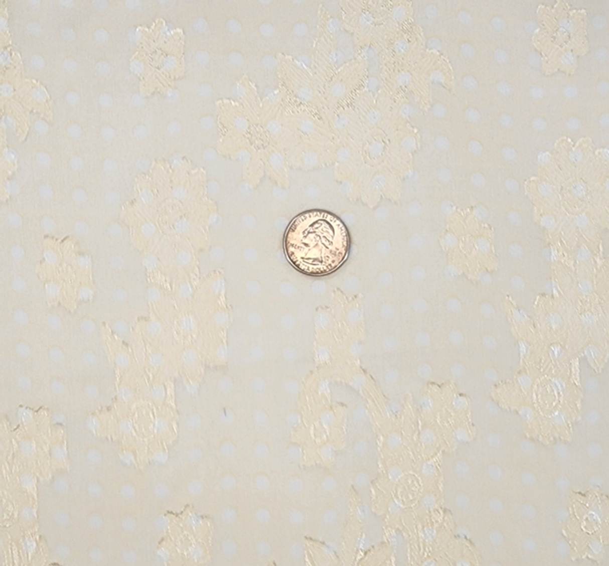 1 Yard Sheer Banana Floral Jacquard Chiffon Apparel Fabric 57 Inch Width