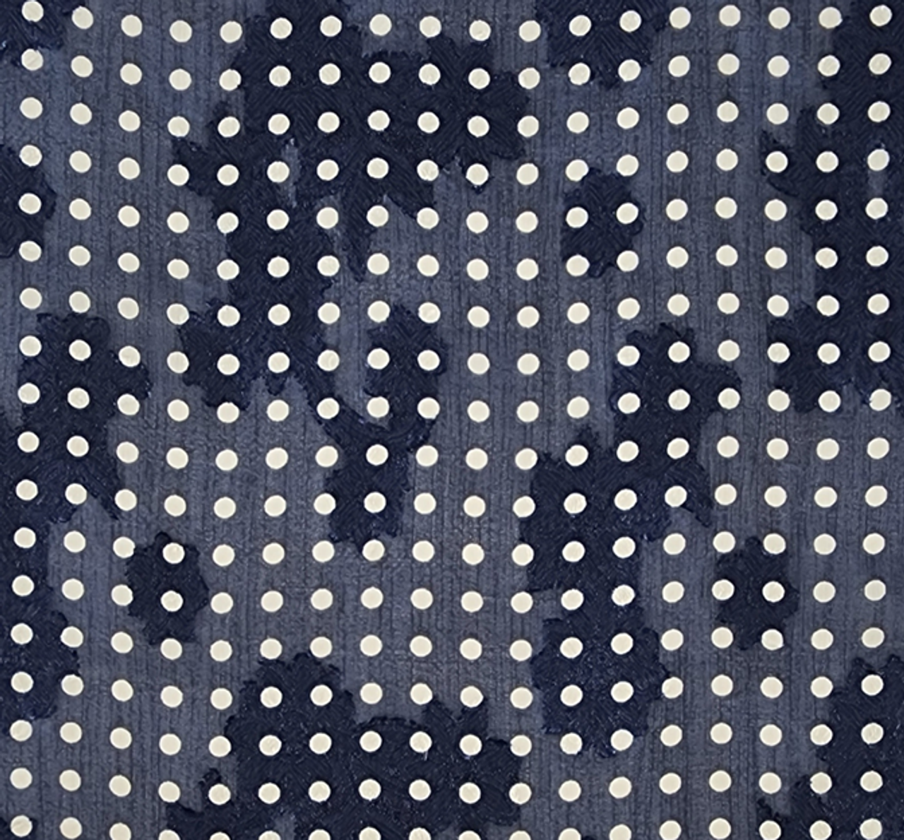 1 Yard Sheer Navy Blue Floral Jacquard Chiffon Fabric 57 Inch Width