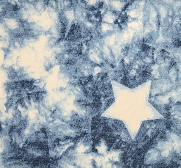 1 Yard French Terry Denim Blue Knit Fabric Soft Stretch 58/60 Inches Wide