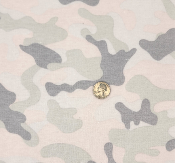 1 Yard Soft French Terry Fabric in Silver Color Stretch Knit 58/60 Inches Wide