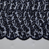 1 Yard Seagull Tulle Lace Fabric MP/P Dalang Embroidered Glorious Pattern 50/52" Wide