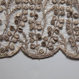 1 Yard Seagull Tulle Lace Fabric MP/P Dalang Embroidered Glorious Pattern 50/52" Wide