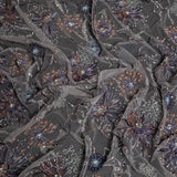 1 Yard Glamorous Embroidered Beaded Lace Fabric with Sequins and Floral Pattern 50/52" Wide