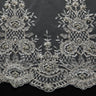 1 Yard Elegant Embroidered Tulle Lace Fabric with Exquisite Design 50/52" Wide