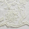 1 Yard Spider Mesh Lace Fabric with 3D Floral Embroidery, Applique & Sequins
