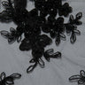 1 Yard 52" Wide Tulle Lace Fabric Embroidered with Intricate Design