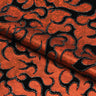 1 Yard Flame Flocked Hologram Spandex Fabric 4-Way Stretch, 56" Wide for Dance & Festival