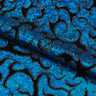 1 Yard Flame Flocked Hologram Spandex Fabric 4-Way Stretch, 56" Wide for Dance & Festival