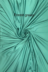 Stretch Lining Polyester Fabric - Forest Green, Matte Soft, 60" Width (1 Yard)