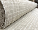 1 Yard Washed Linen Two Tone Uneven Stripe Sewing Crafts Fabric 60" Width