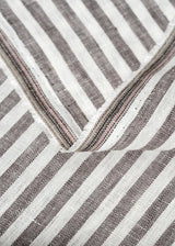 1 Yard Pure Linen Yarn Dyed 1/4 Inch Stripe Two Tone Natural Off Fabric 58 Inch Width