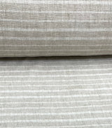 1 Yard Washed Linen Two Tone Uneven Stripe Sewing Crafts Fabric 60" Width